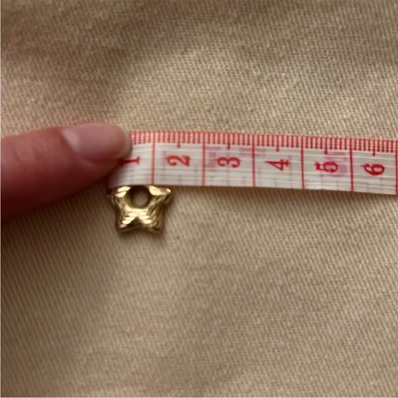 SOLID 14KT GOLD Textured Star Charm - Picture 8 of 13
